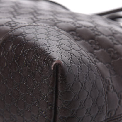 Gucci Guccissima Medium Bree Foldover Tote Chocolate 9 of 12
