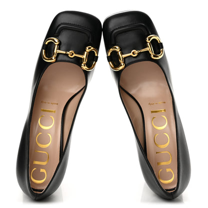 Gucci Malaga Kid Horsebit 75mm Pumps 37 Black 2 of 10