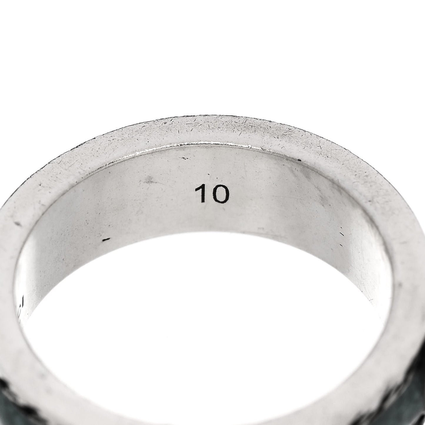 Sterling Silver Enamel Interlocking G ring 49 5 Turquoise