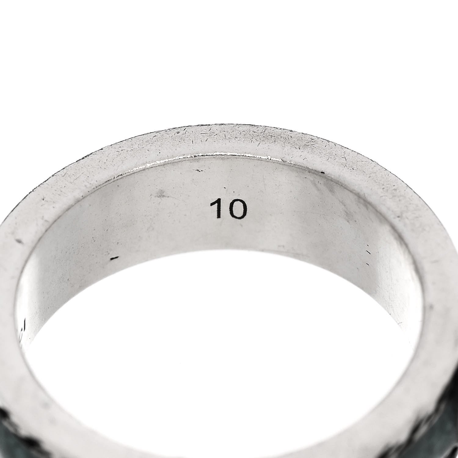 Gucci Sterling Silver Enamel Interlocking G ring 49 5 Turquoise 6 of 7