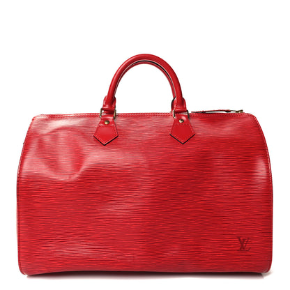 Louis Vuitton Epi Speedy 35 Castillan Red 1 of 10
