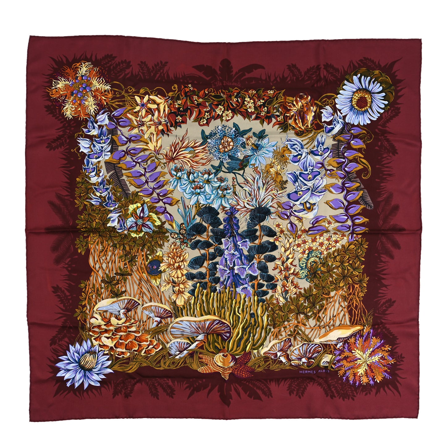 Silk L'Isle Deserte Scarf 90