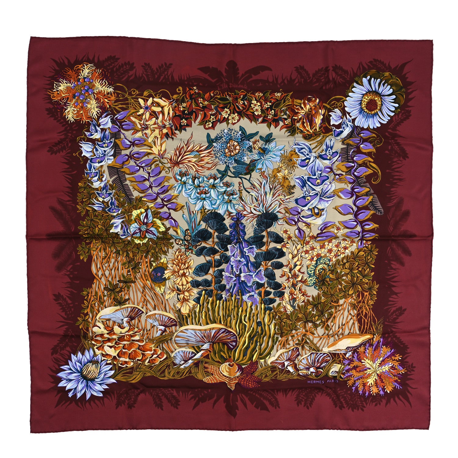 Hermes Silk L'Isle Deserte Scarf 90 1 of 4