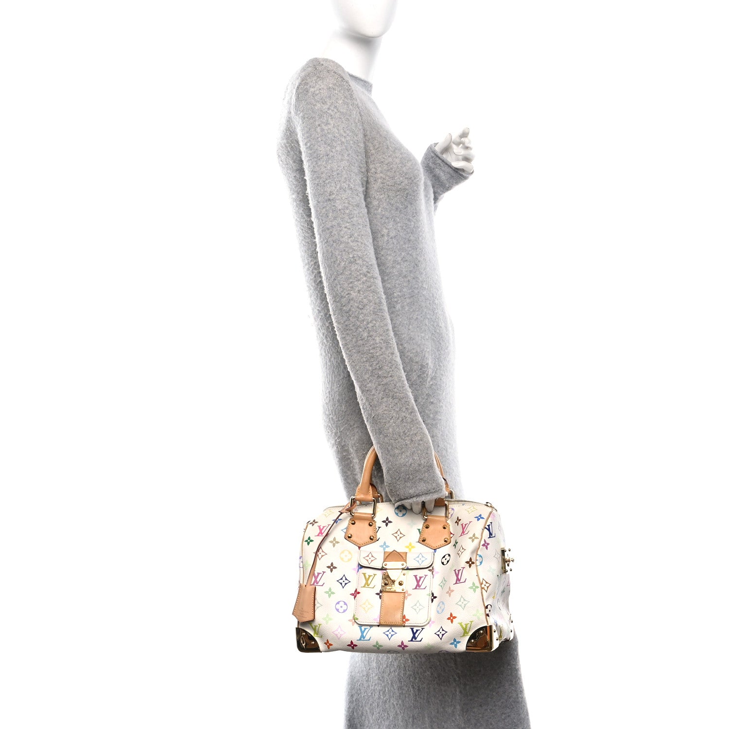 Louis Vuitton Monogram Multicolor Speedy 30 White 2 of 11