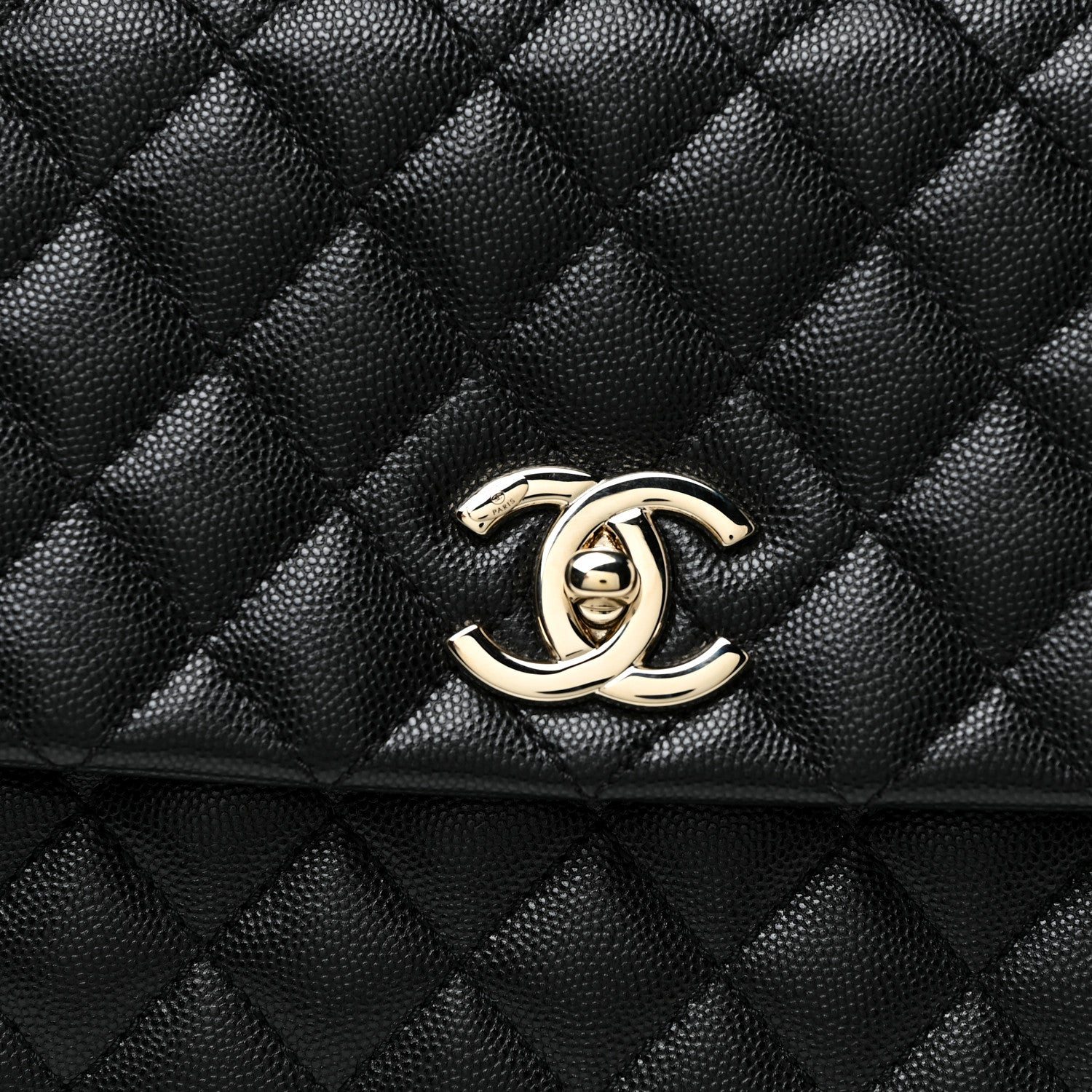 Chanel Caviar Quilted Medium Coco Handle Flap Black 10 of 17
