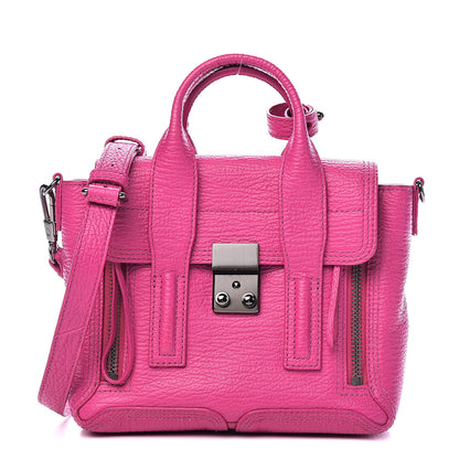 3.1 Phillip Lim 3.1 Textured Calfskin Mini Pashli Satchel Fuchsia 1 of 10