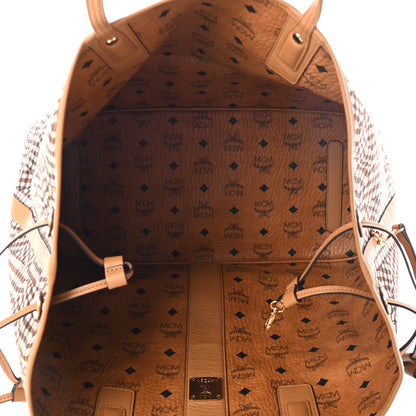 MCM Visetos Large Liz Reversible Shopper Tote Cognac 8 of 8