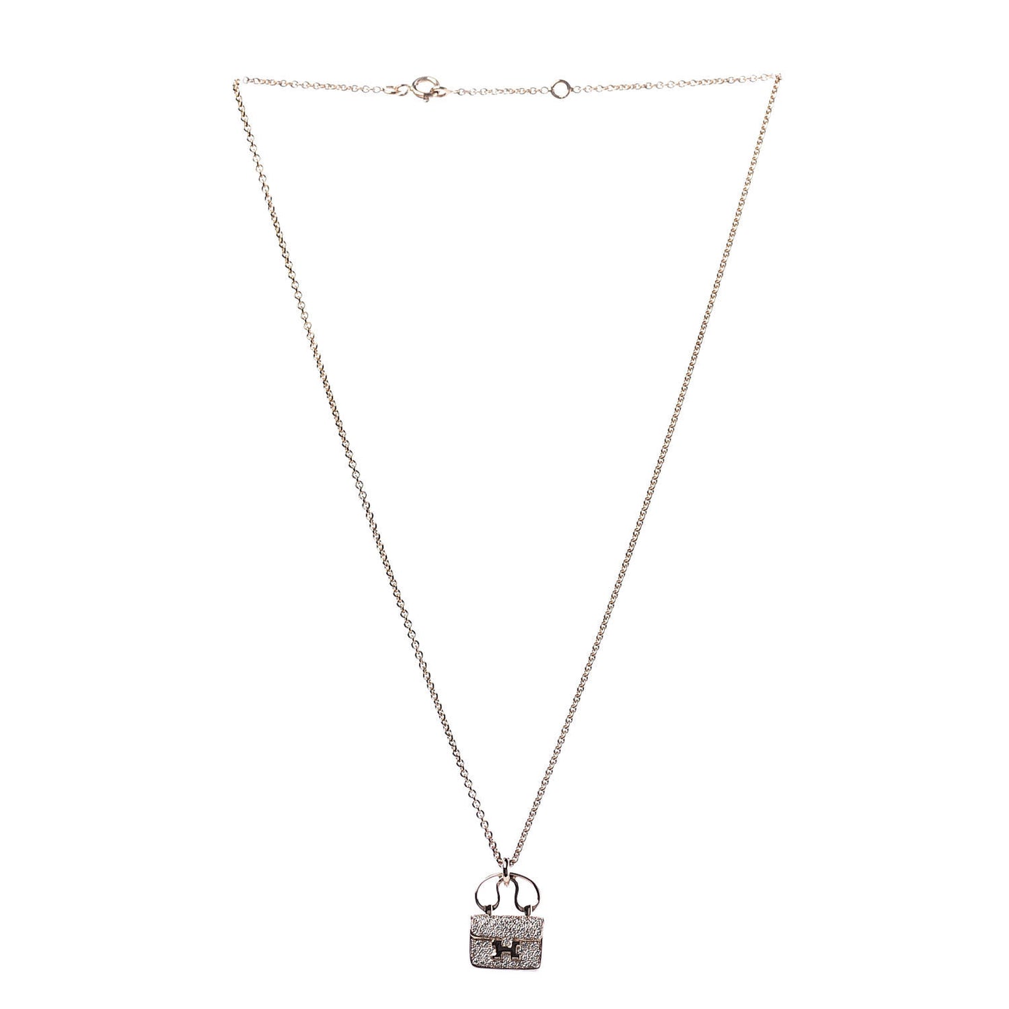 18K Rose Gold Diamond Constance Amulette Pendant Necklace