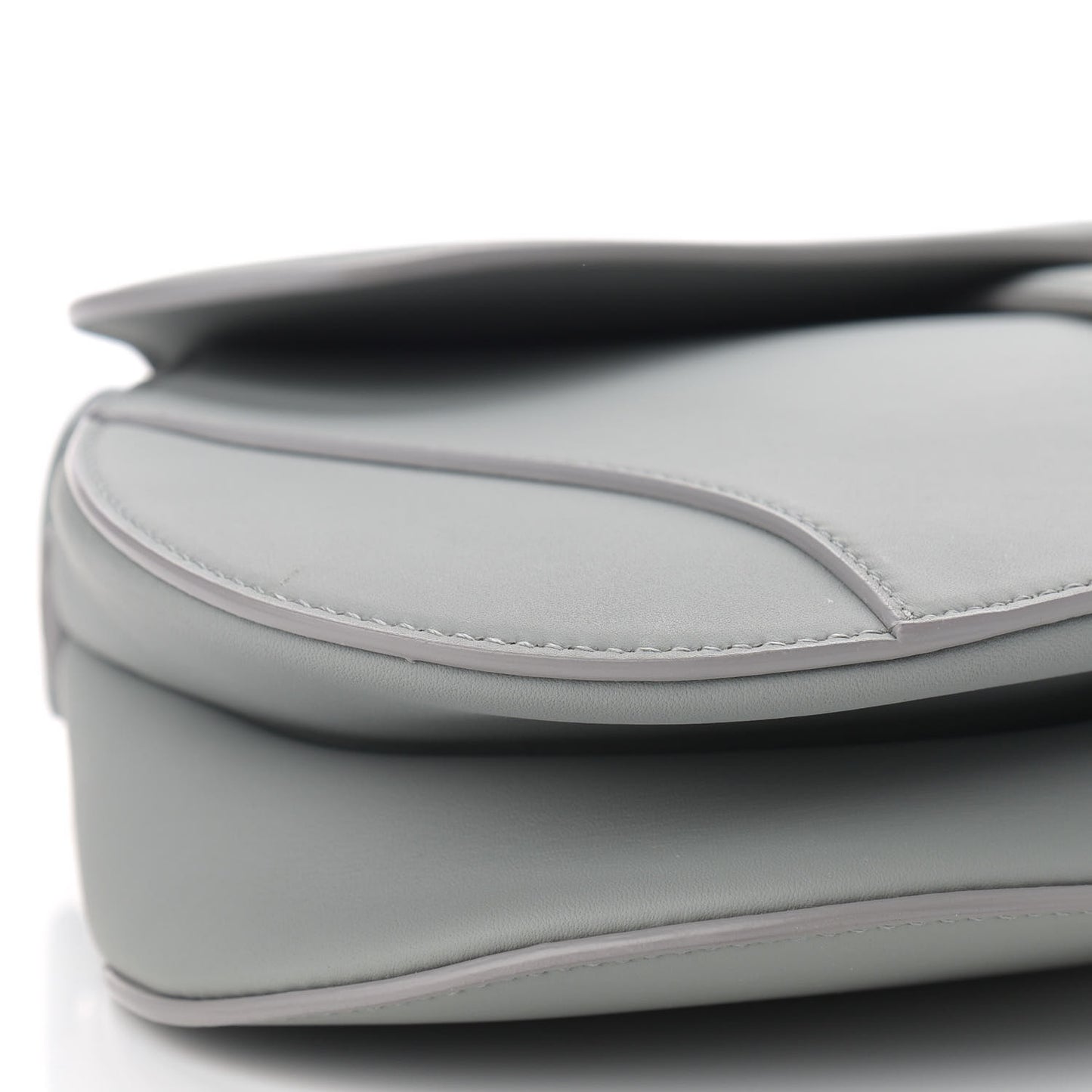 Ultra Matte Calfskin Saddle Bag Grey
