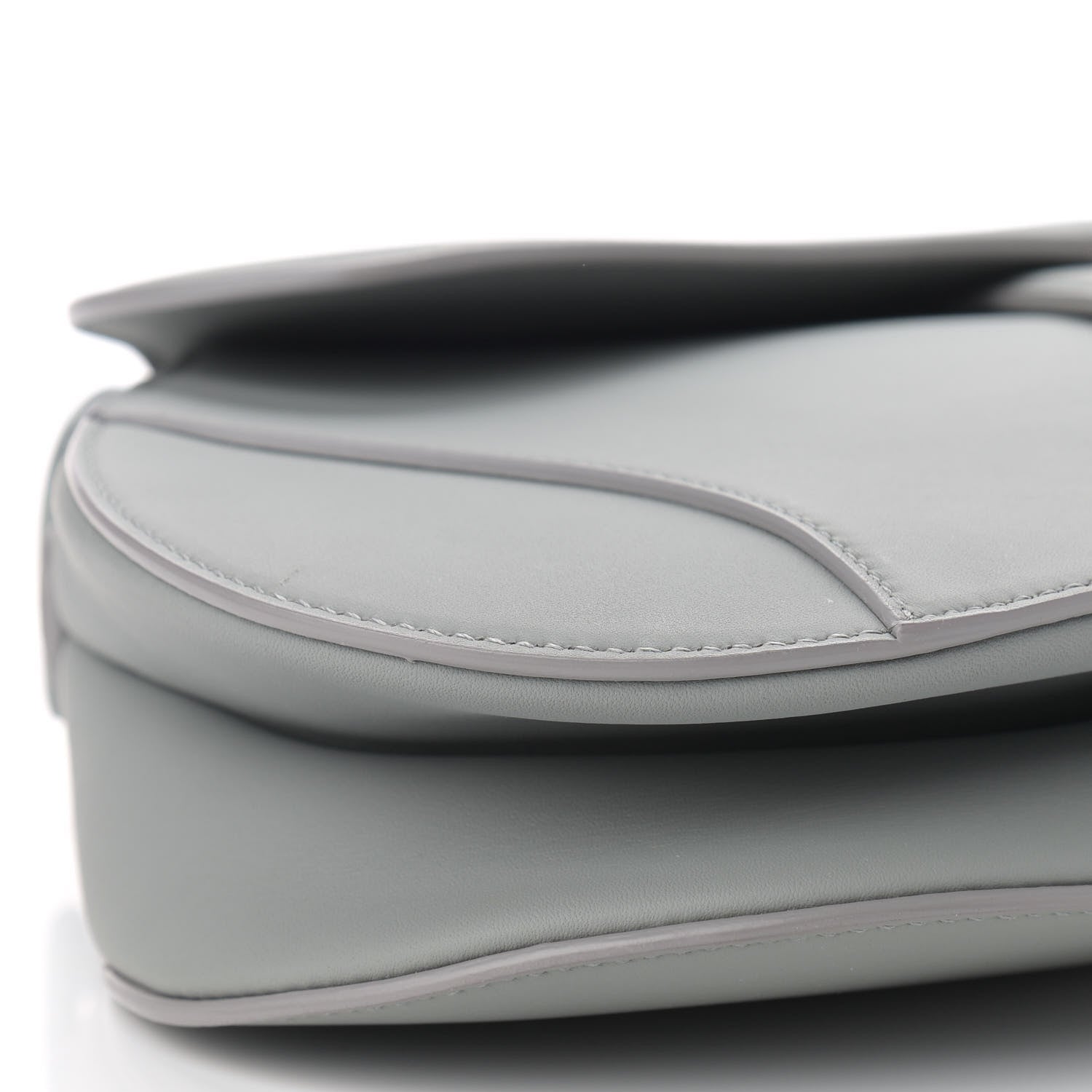 Christian Dior Ultra Matte Calfskin Saddle Bag Grey 8 of 10