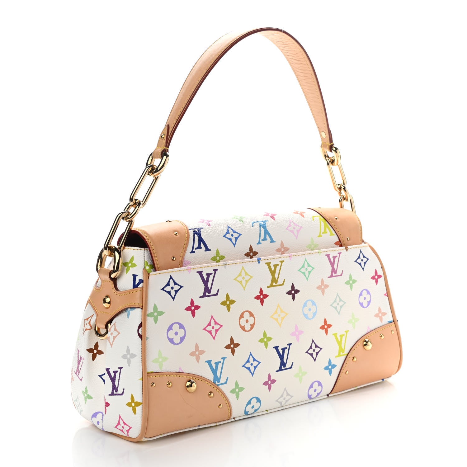 Louis Vuitton Monogram Multicolor Beverly MM White 3 of 10