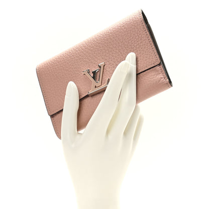 Louis Vuitton Taurillon Capucines Compact Wallet Magnolia 2 of 7