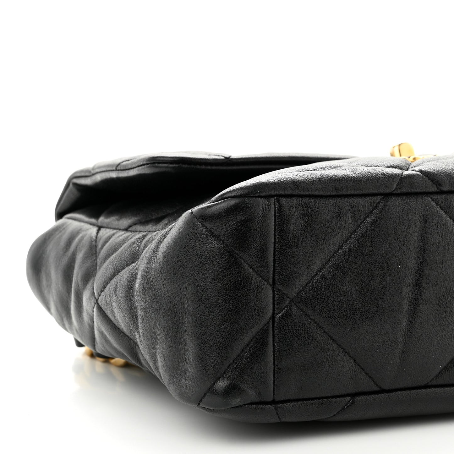 Lambskin Quilted Large Chanel 19 Flap Black