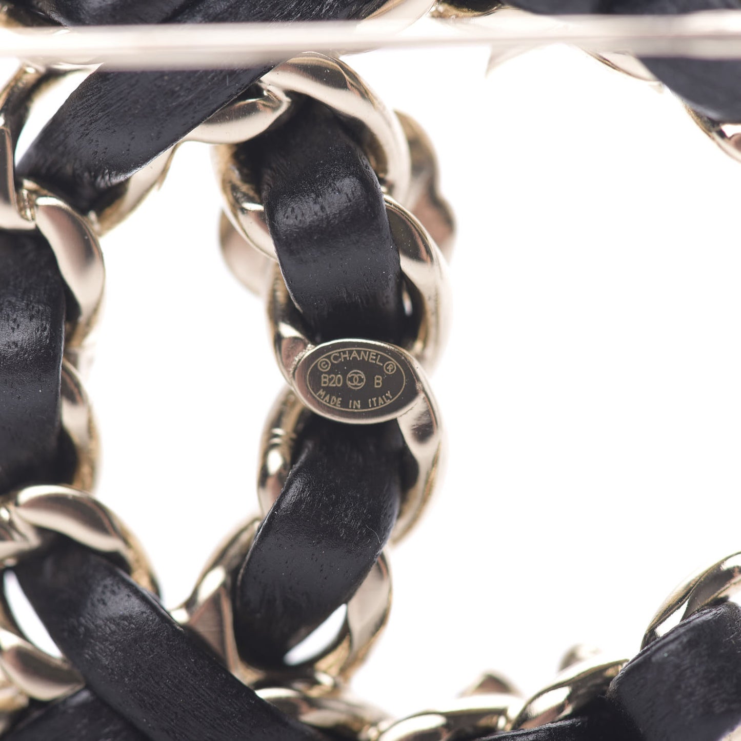 Lambskin Pearl Strass Sergeant Brooch Gold