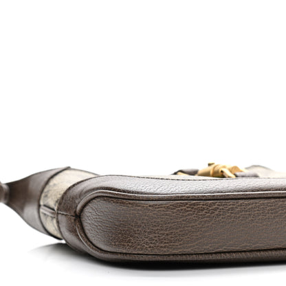 Gucci X BALENCIAGA BB Supreme Monogram Calfskin Web Mini Jackie 1961 Hobo Beige Ebony 9 of 10