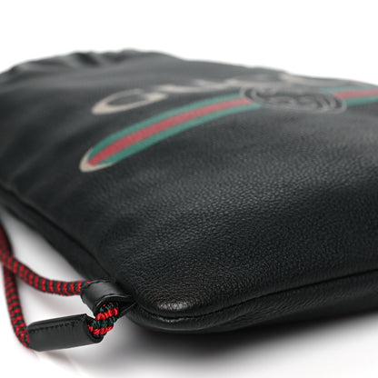 Gucci Calfskin Logo Drawstring Backpack Black 11 of 11