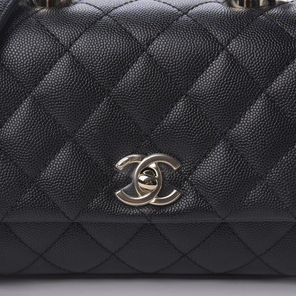 Chanel Caviar Quilted Extra Mini Coco Handle Flap Black 10 of 11