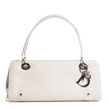 Christian Dior Calfskin Cannage Stitched East West Lady Dior White 1 of 9