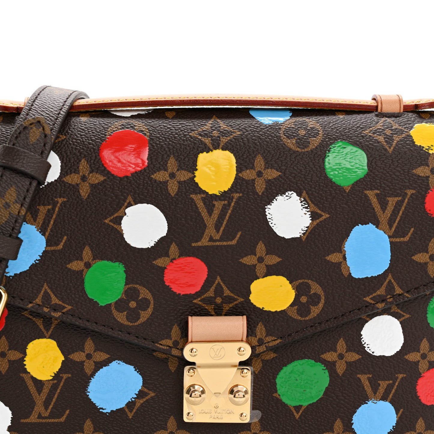 LV x YK Monogram Painted Dots Pochette Metis