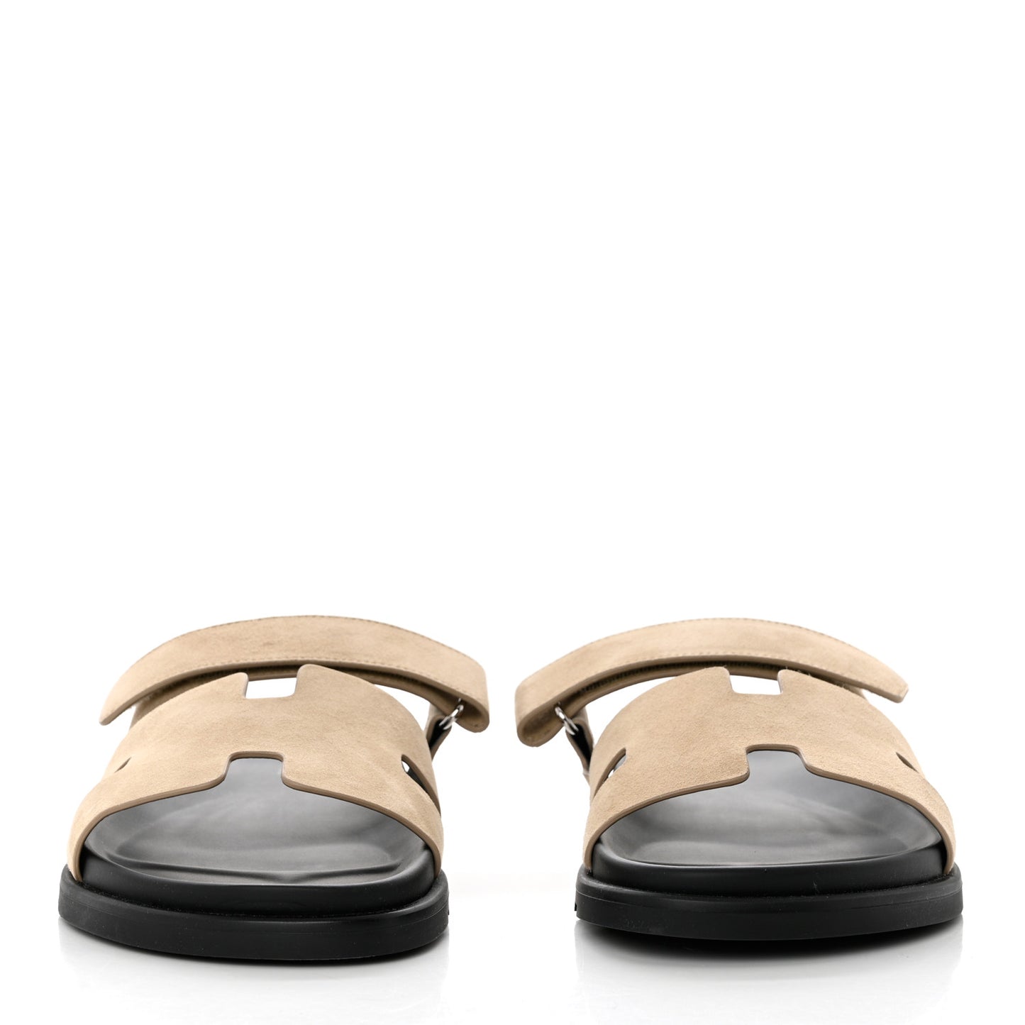 Suede Goatskin Mens Chypre Sandals 44 Beige Argile