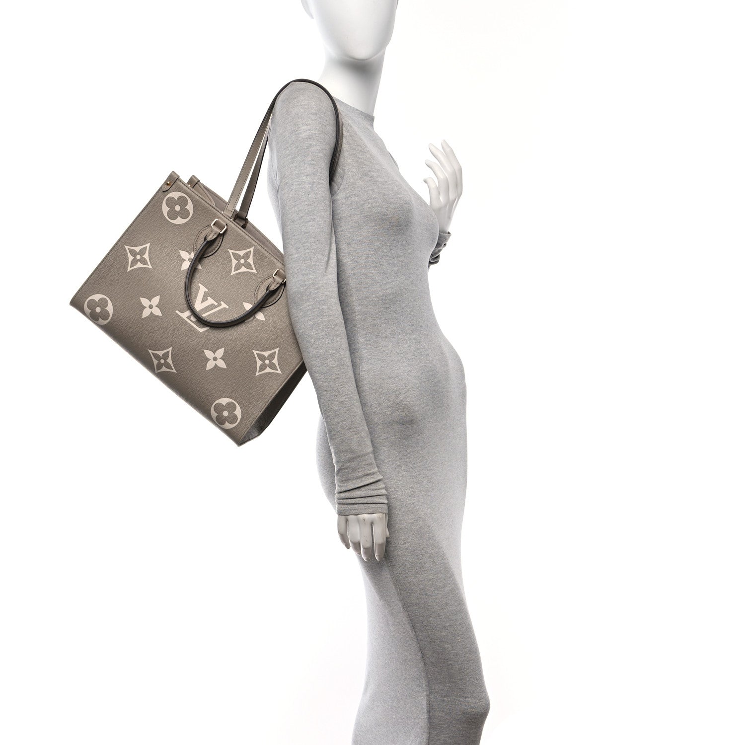 Louis Vuitton Empreinte Monogram Giant Onthego MM Tourterelle Creme 2 of 14