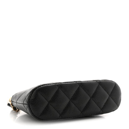 Chanel Caviar Quilted Classic Clutch With Chain Black 4 of 12