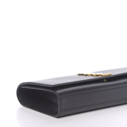 Saint Laurent Grain De Poudre Monogram Cassandre Clutch Black 6 of 8