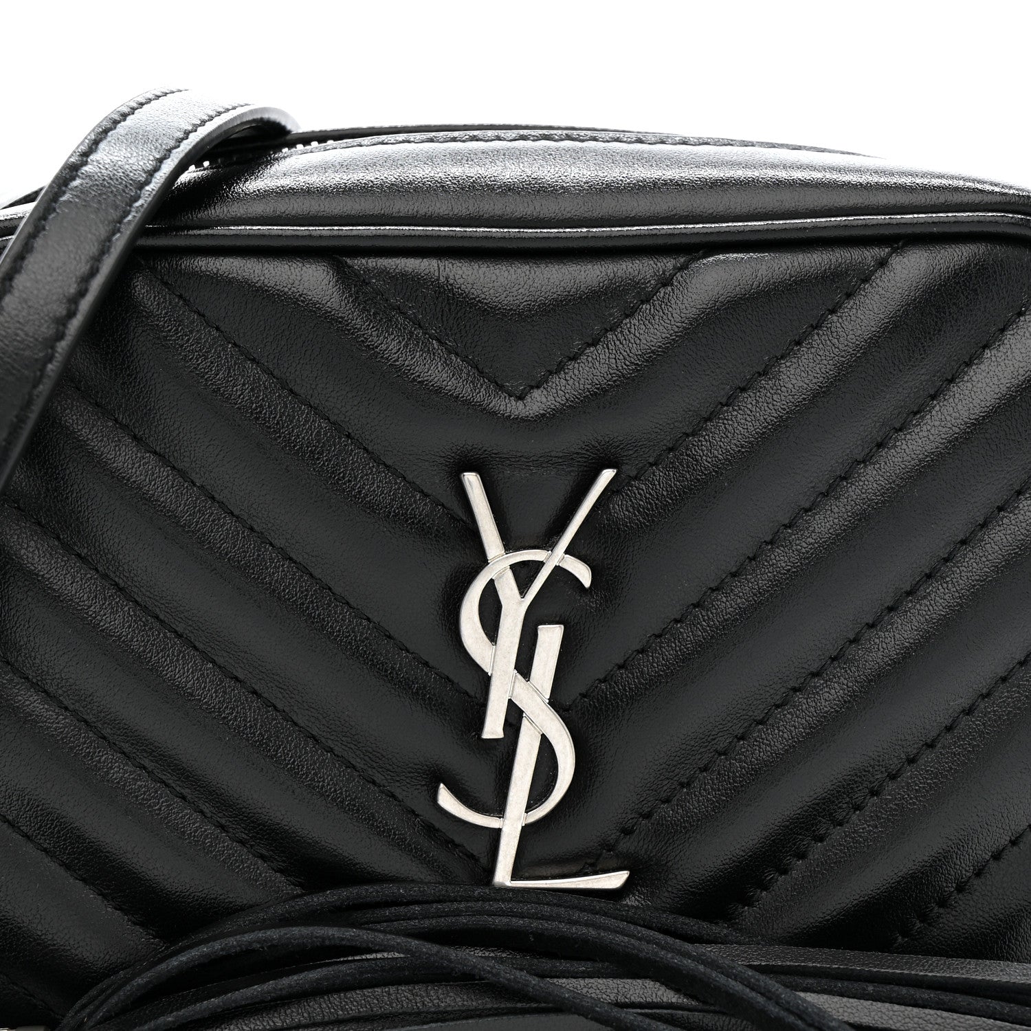 Saint Laurent Calfskin Matelasse Monogram Lou Belt Bag Black 8 of 10