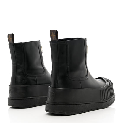Louis Vuitton Calfskin Polar Flat Ankle Boots 39 Black 4 of 12