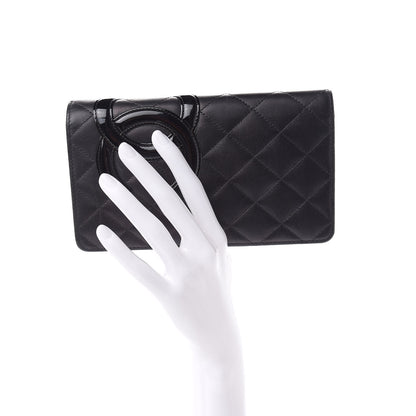 Chanel Calfskin Quilted Cambon Yen Wallet Black 2 of 8