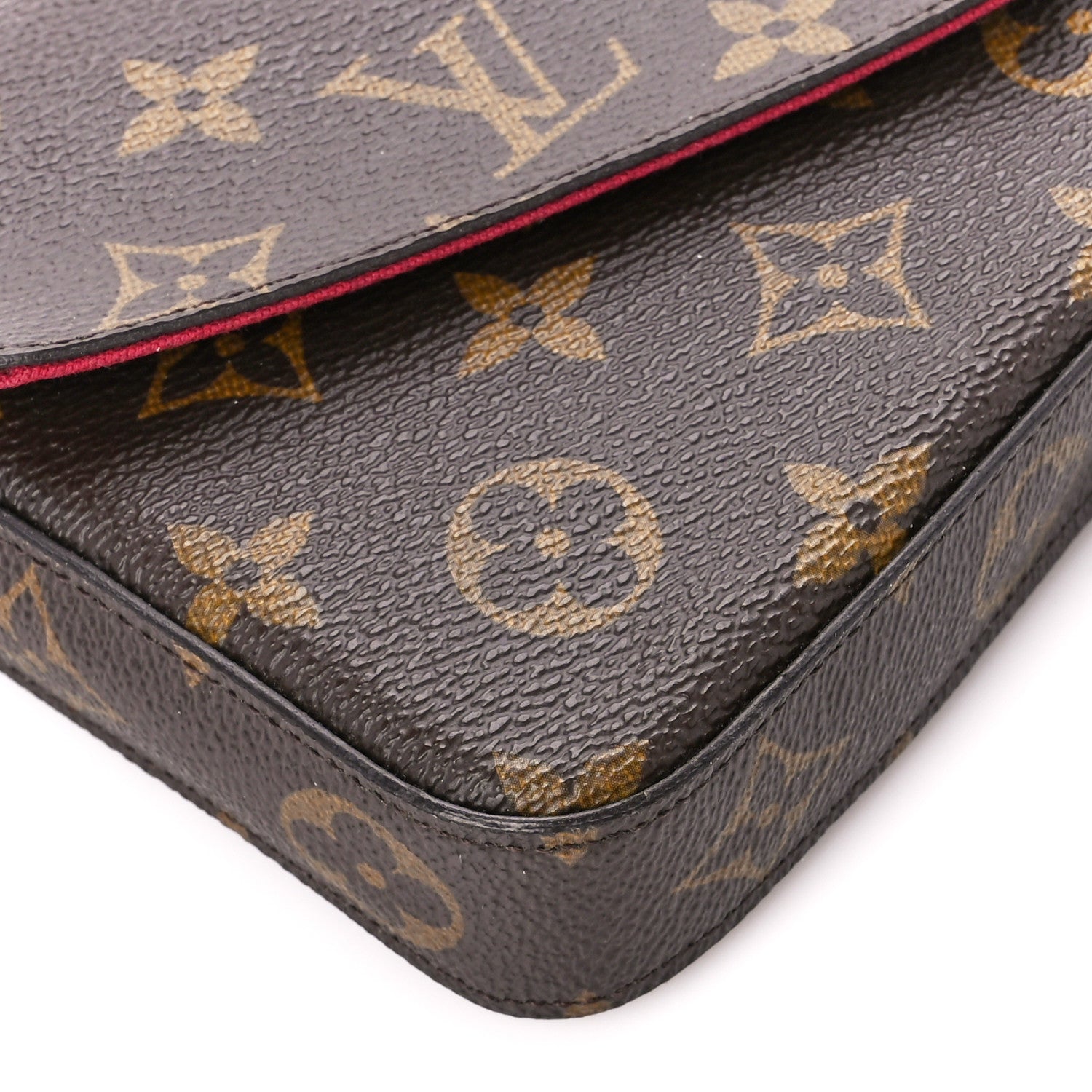Louis Vuitton Monogram Pochette Felicie Chain Wallet Fuchsia 14 of 16