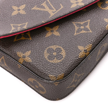 Louis Vuitton Monogram Pochette Felicie Chain Wallet Fuchsia 14 of 16