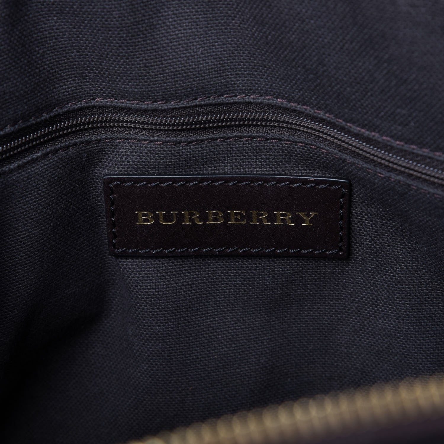 Burberry Haymarket Check Small Orchard Bowling Bag Chocolate 8 of 11