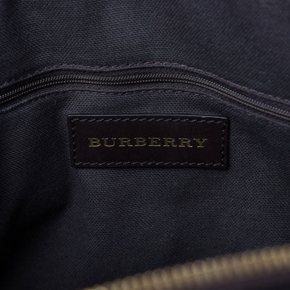 Burberry Haymarket Check Small Orchard Bowling Bag Chocolate 8 of 11