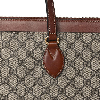 Gucci GG Supreme Monogram Medium Zippered Bucket Tote Beige Tuscany 14 of 17
