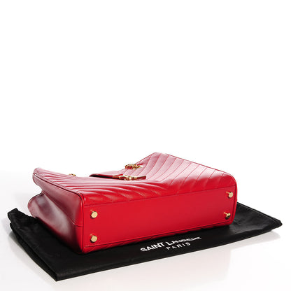 Saint Laurent Grain De Poudre Matelasse Chevron Monogramme Shopping Bag Lipstick 4 of 9