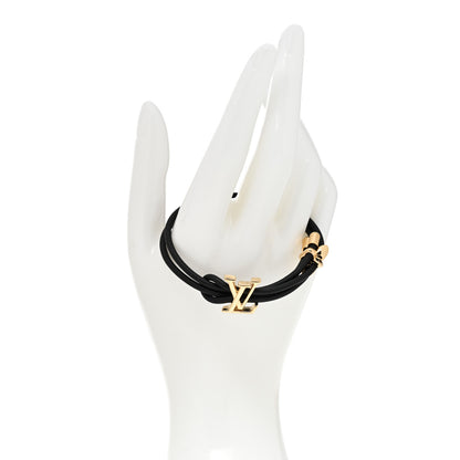 Louis Vuitton Calfskin Bloom Bracelet Black 2 of 6