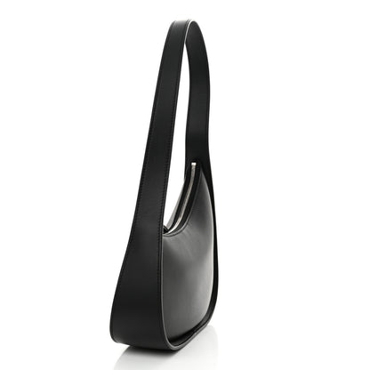 The Row Smooth Calfskin Half Moon Shoulder Bag Black 3 of 14