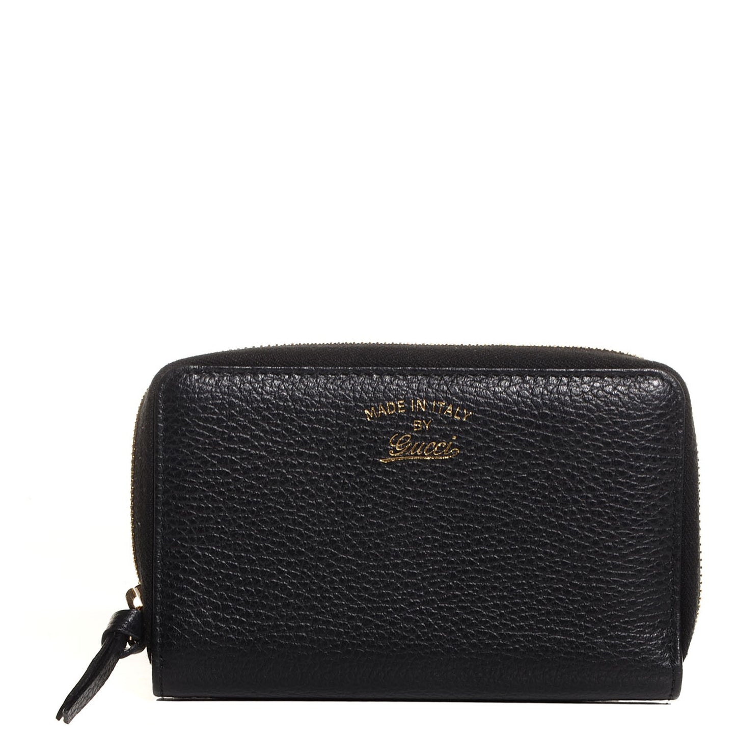 Dollar Calfskin Medium Swing Zip Around Wallet Black
