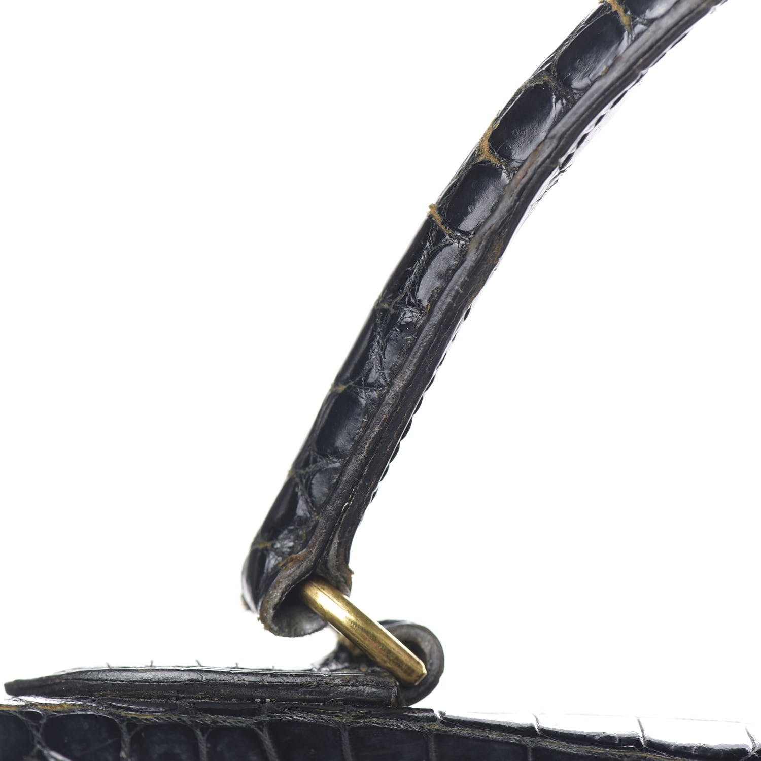 Hermes Shiny Niloticus Crocodile Kelly 28 Black 28 of 34