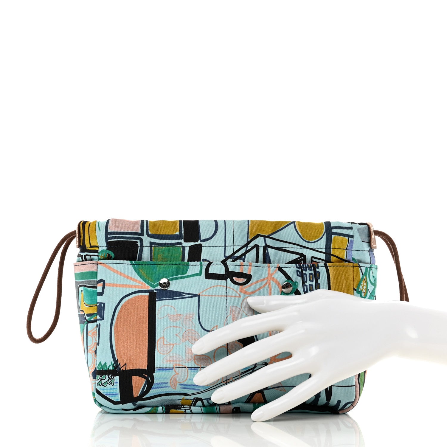 Hermes Silk Musardine Barenia Fourbi 20 PM Bag Insert Gold 2 of 6