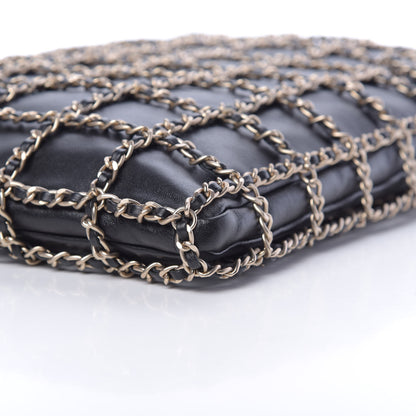 Chanel Lambskin Large Shopping Chain Tote Black 10 of 12