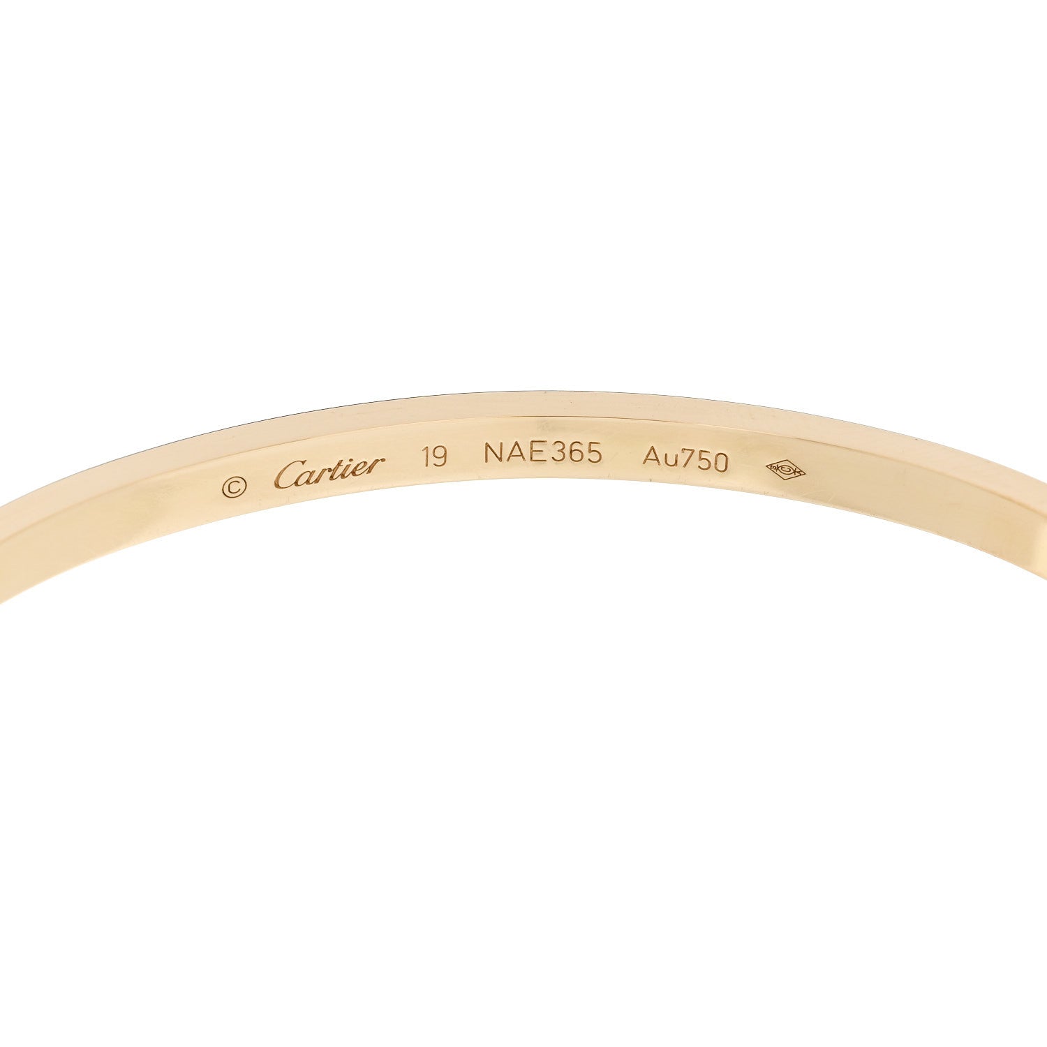Cartier 18K Yellow Gold Small LOVE Bracelet 19 5 of 6