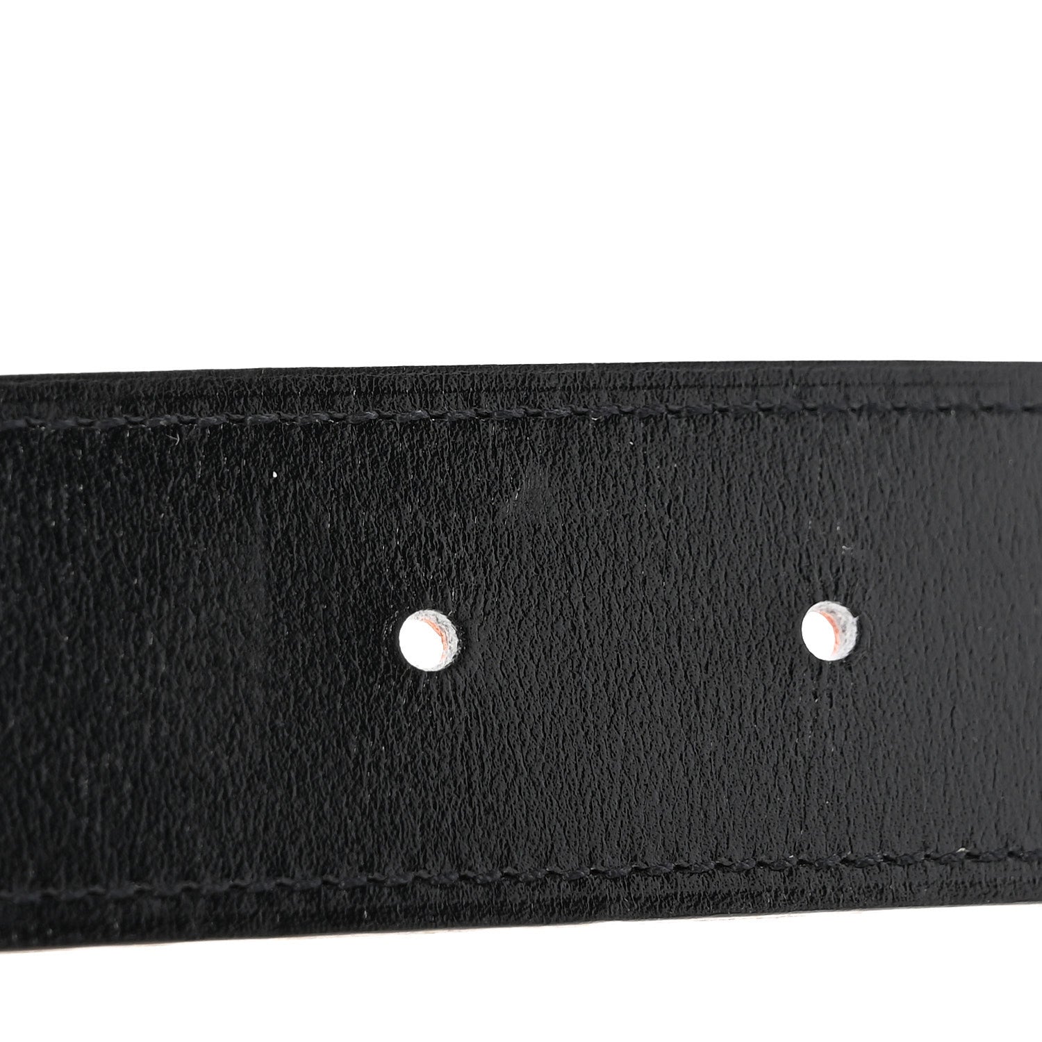 Hermes Box Togo 32mm Striee H Belt 110 44 Black Orange 9 of 10