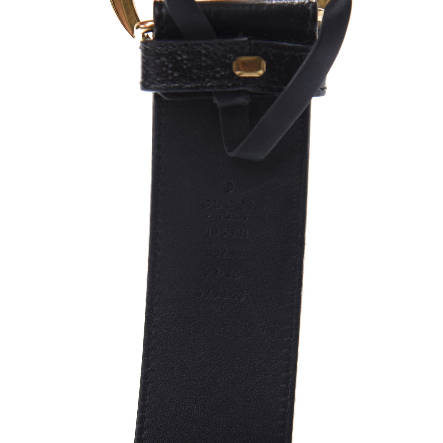Gucci Textured Calfskin Double G 40mm Belt 90 36 Black 5 of 5