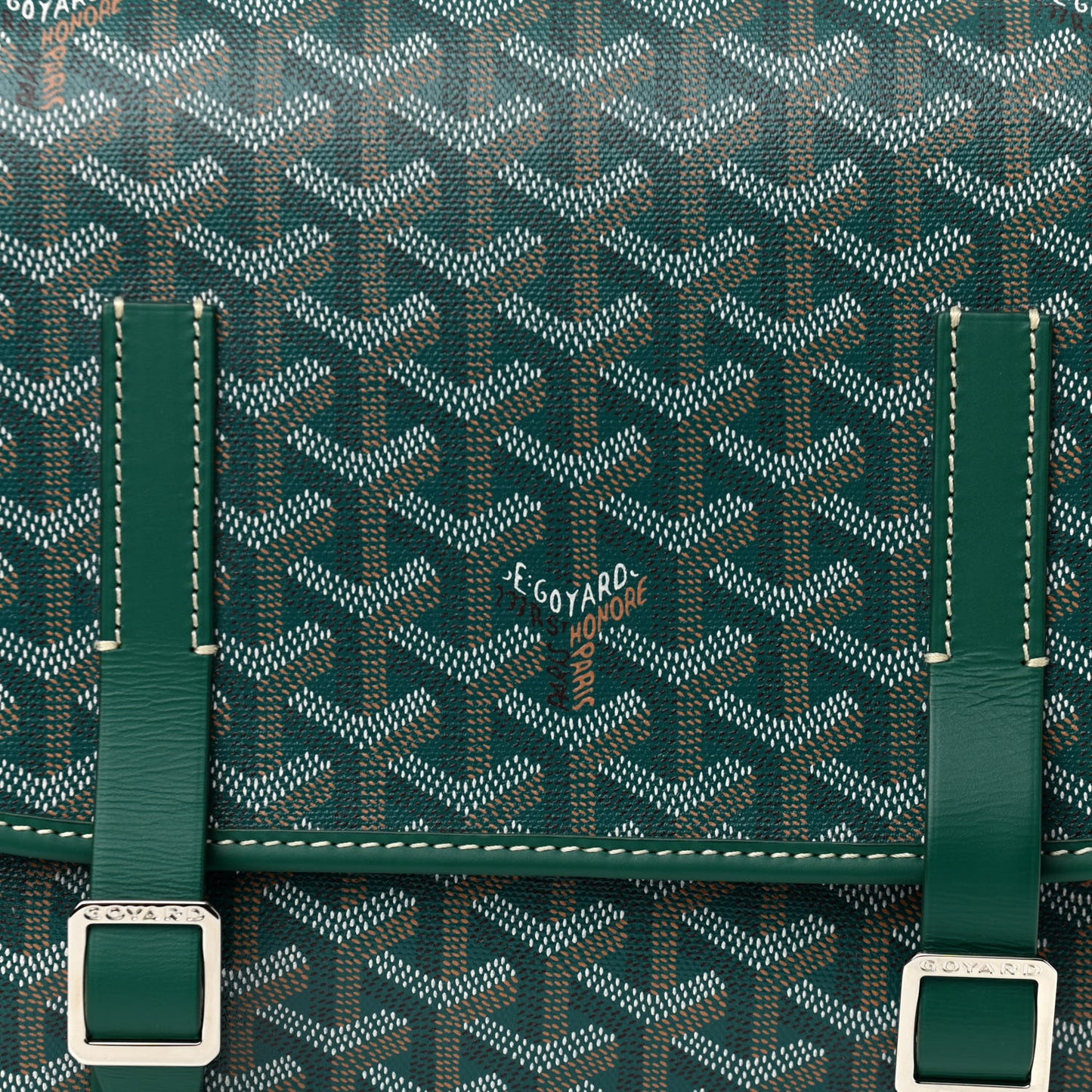 Goyardine Belvedere MM Messenger Bag Green