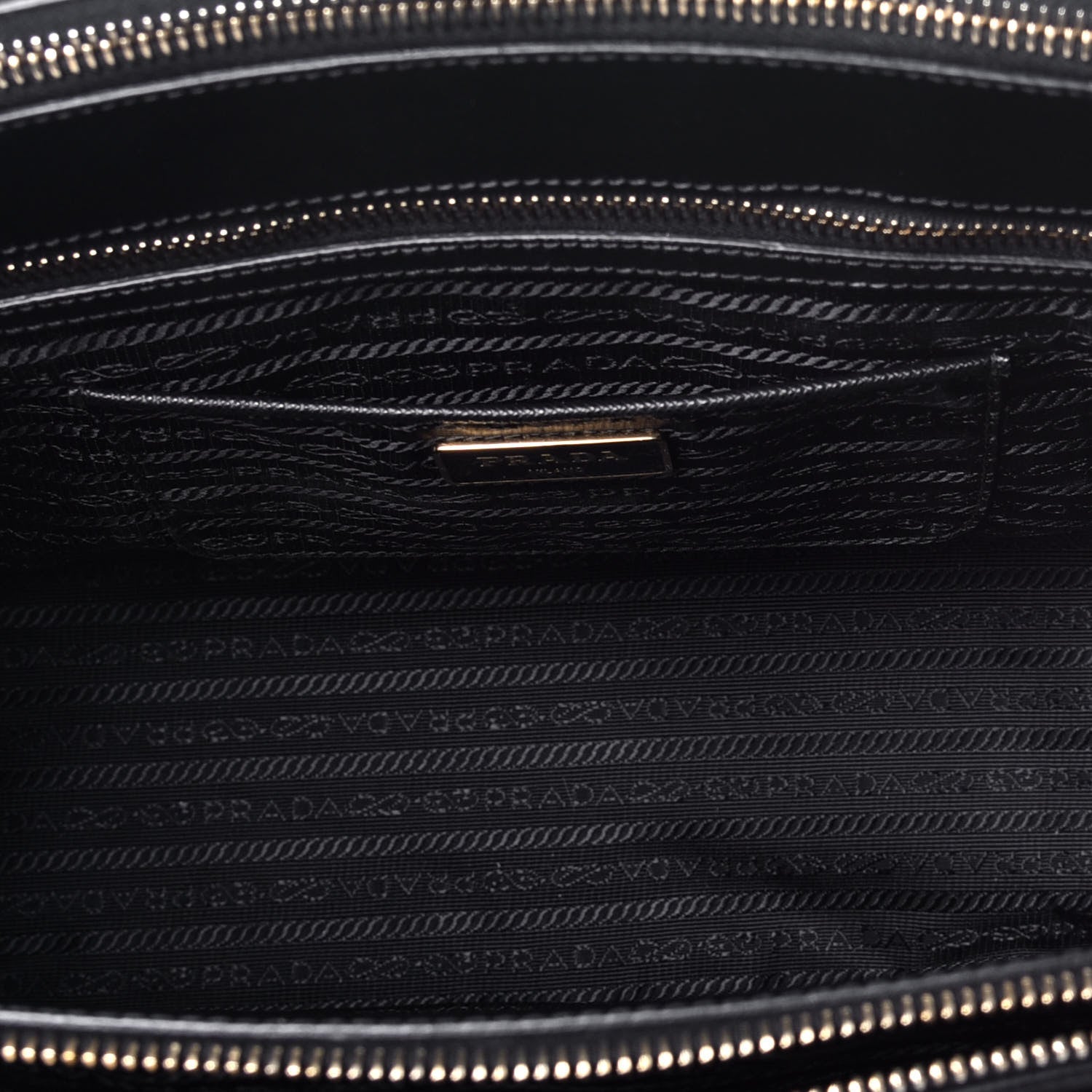 Prada Saffiano Medium Galleria Double Zip Tote Black 6 of 9