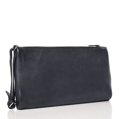 Prada Vitello Daino Clutch Baltico 3 of 11