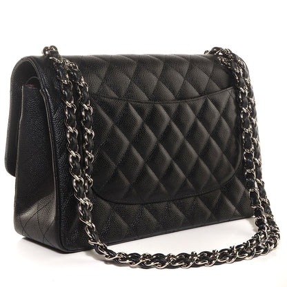 Chanel Caviar Quilted Jumbo Double Flap Black 3 of 8