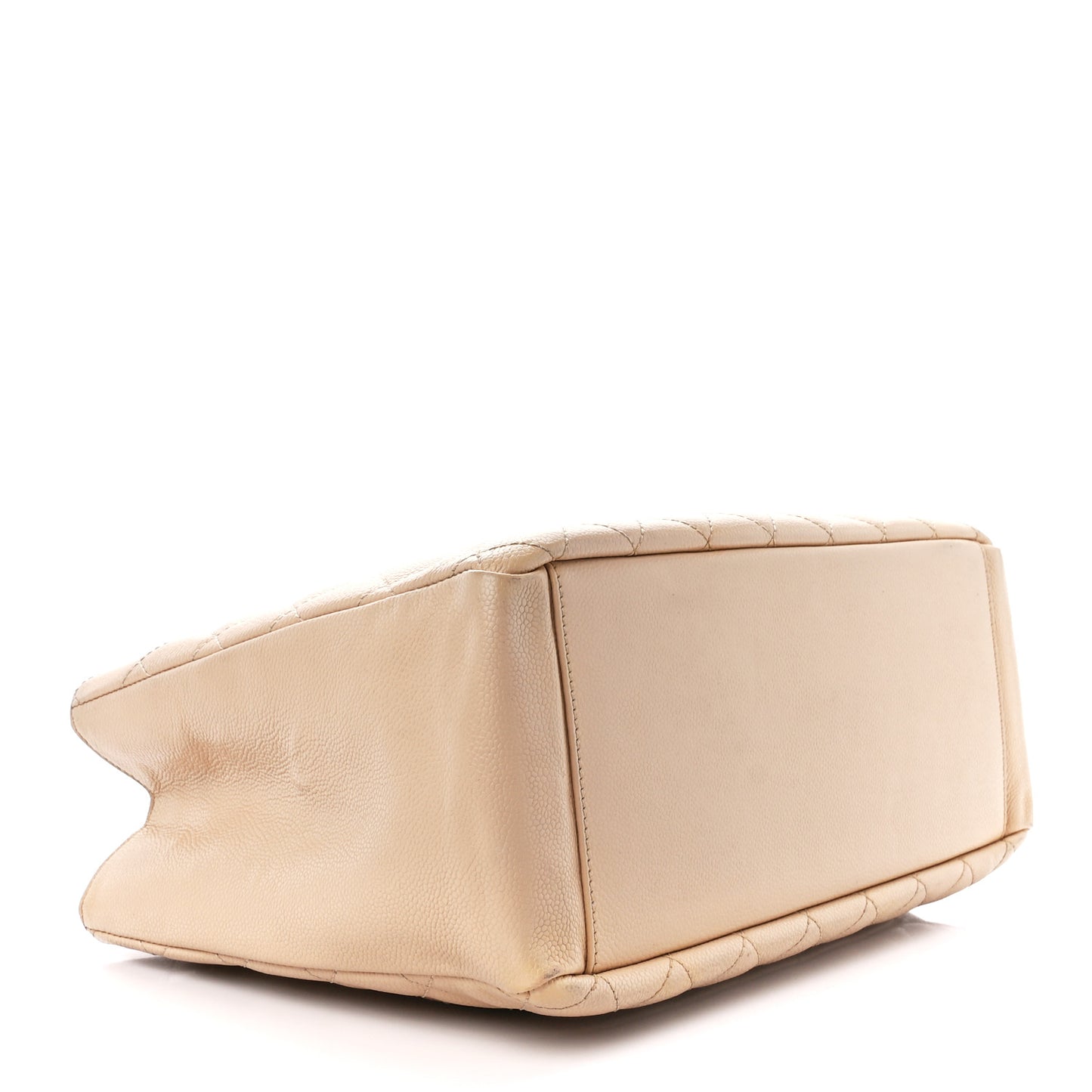 Caviar Quilted Grand Shopping Tote GST Beige Clair